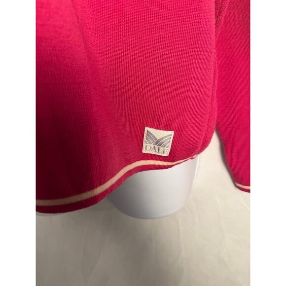 Dale of Norway Half Zip Sweater Womens Large Nordic Pink Lighter Tone - Picture 2 of 7